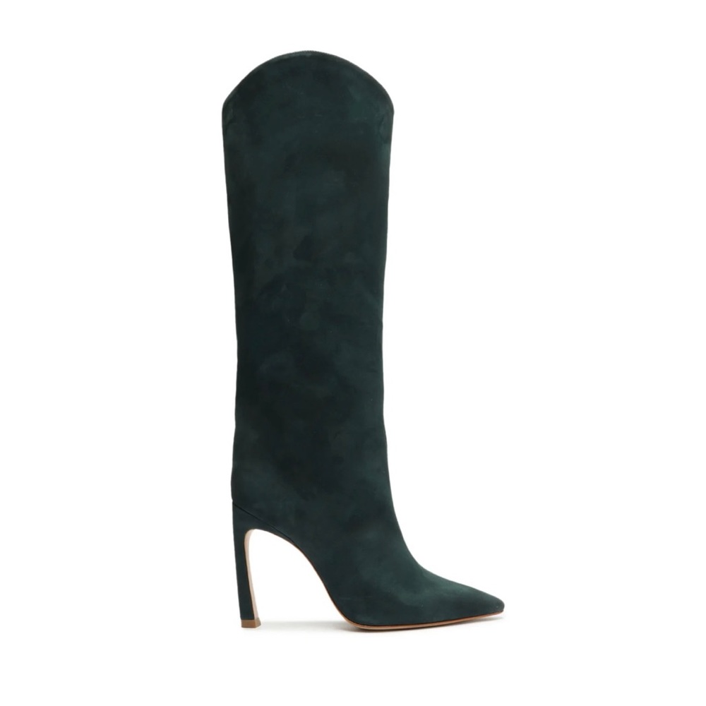 Schutz Maryana Nubuck Boot / Posy Green